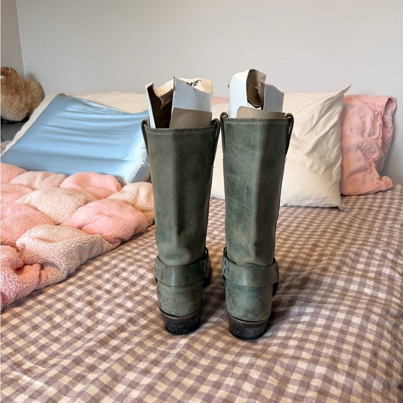 Vintage Frye 12r Harness Boot TEAL brass hardwear - Picture 3 of 7